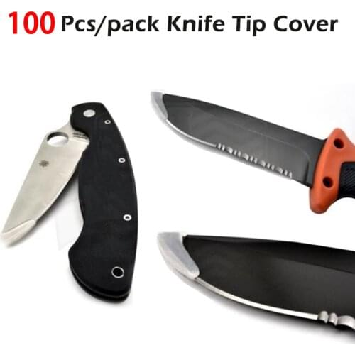 100pcs Kitchen Knives Tip Cover Knife Point Protective Cover Extended Knife Plastic Knife Kitchen Set Messenset Dropshipping