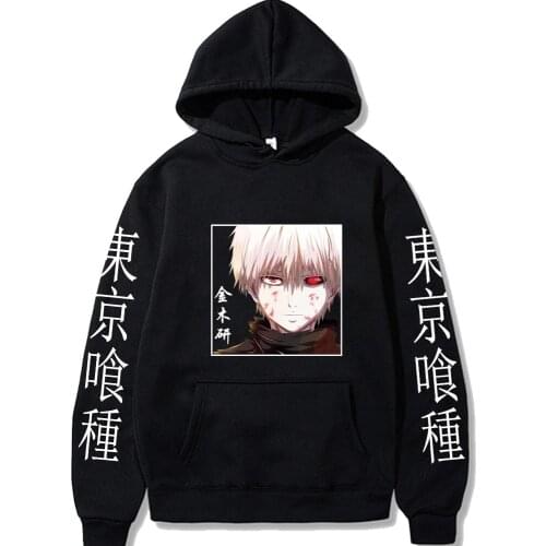 2021 Hot Anime Tokyo Ghoul Fall/Winter Long Sleeve Casual Sports Pullover Top Mens Womens Hoodie