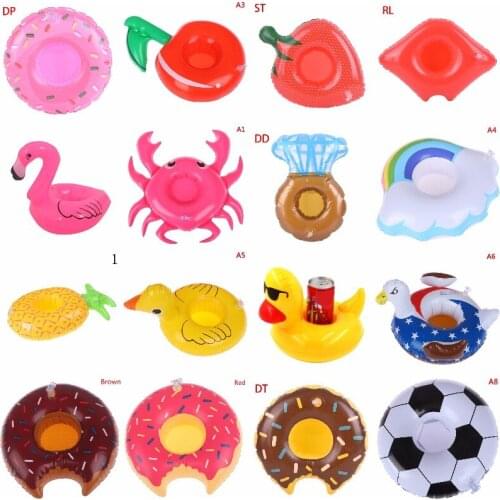 25 Types Pool Float Flamingo Drink Holder Inflatable Floating Swimming Pool Beach Party Swim Beverage Cup Holders Free Shipping
