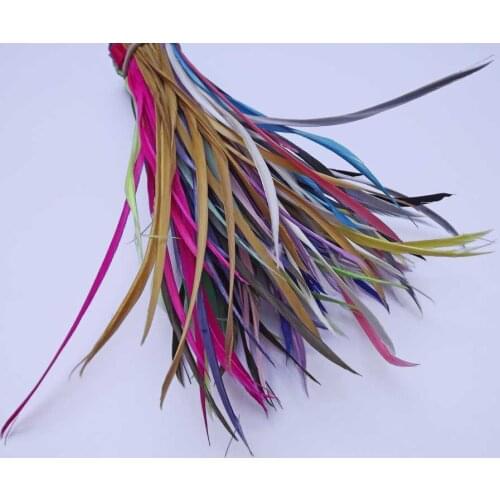 350pcs Selected Biot Feather Hair Extensions Pack 12-20cm for handicraft project premium long mixed colors