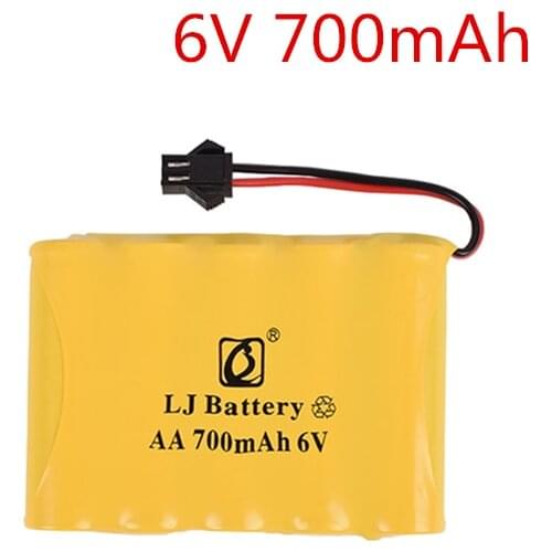 4PCS Power 700mAh 6V AA Rechargeable Battery Packs SM Plug Rechargeable Batteries AA NICD Batteries