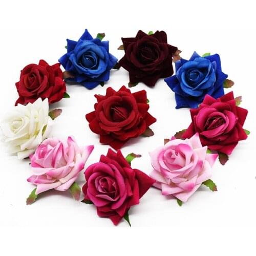 5 pieces Rose Home decoration accessories Wedding decoration Fake flowers Wreath Scrapbooking flowers Headdress Jewelry Brooches
