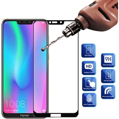 9H Glass On Honor 8C Tempered Glass For Huawei Honor 8C Screen Protector Safety Protective Glass For Huawei Honor 8C C8 Honor8 C