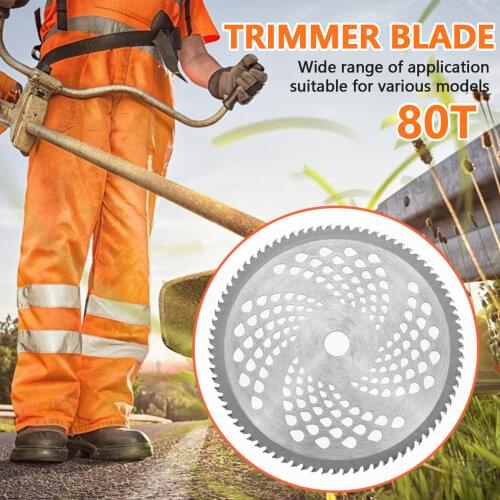 ANENG 80-Teeth Alloy Circular Brush Cutter Trimmer Saw Blades with Holes for 1in Lawn Mowers Home Garden Backyard Orchard Park