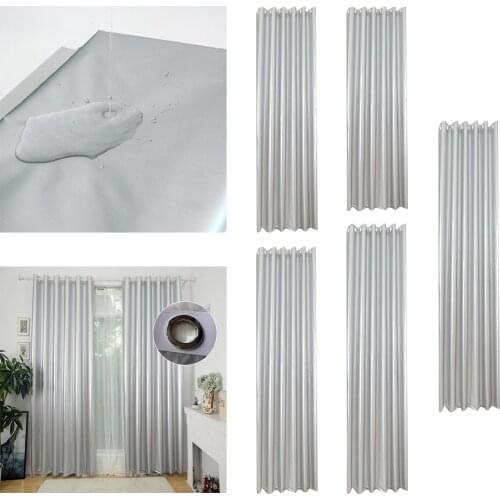 Decorative blackout curtain panel decorating bedroom living room with silver