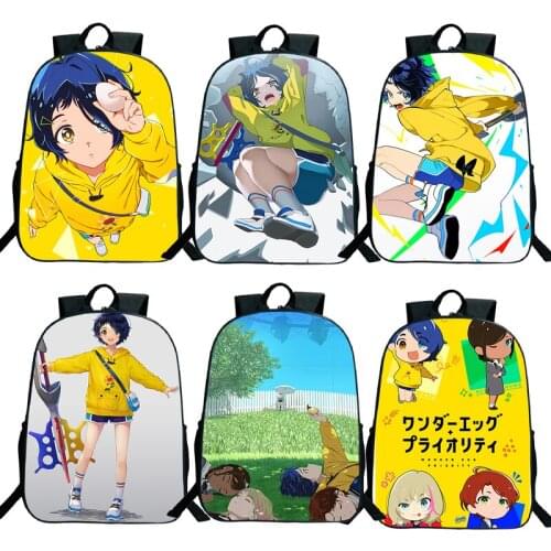 Wonder Egg Priority Ohto Ai Backpack Rika Neiru School Mochila Anime Kids Daily Rucksack Students Travel Knapsack Laptop Bags