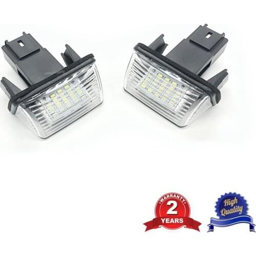 For Citroen C3 C4 C5 Picasso Saxo Berlingo Rear Number LED Plate Light Lamp For Peugeot 207 307 407 6340A3 Pair
