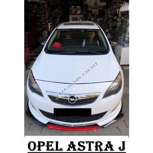 For Opel Astra J Front Bumper Attachment Lip 2009-2015 Piano Glossy Black Splitter Diffuser Universal Spoiler Bumper