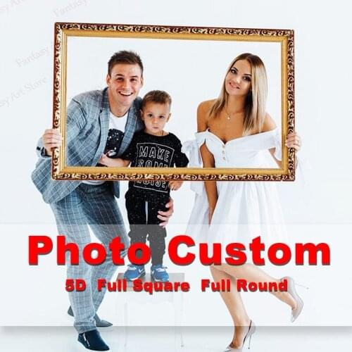 Photo Custom Diamond Painting Cross Stitch Full Square Rhinestone Diy Diamond Inlaid Diamond Embroidery Picture for Sale