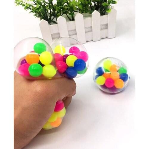 Children Adults Fun Squeeze Pressure DNA Stress Ball Squeeze Color Sensory Fidget Toys To Relieve Tension Pressure Home Travel