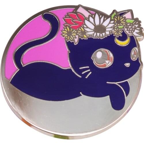 Cats enjoy relaxing with flowers on heads pin