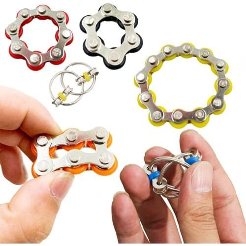 6 Colors Creative Antistress Toys Fidget Toys Bike Chain for Autism ADHD Stress Relief Hands Funny Toys for Kids Adult Student
