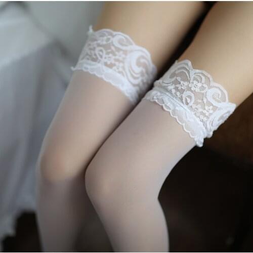 Lace Long Tube Silk Stockings Mesh Three-Dimensional Mesh Open File Silk Womens Thigh Fun High Tube Stockings