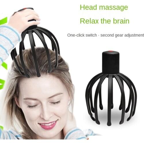 Electric head massager comb octopus claw scalp acupuncture point massage apparatus shock vibration neck massager