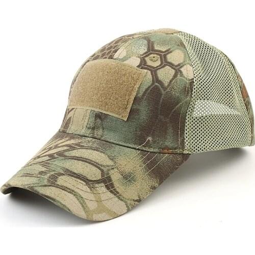 Men Army Cap Outdoor Sport Snapback Stripe Military Cap Camouflage Hat Simplicity Army Camo Hunting Mesh Cap