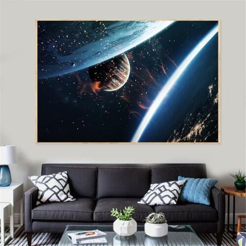 Space Nebula Universe Clouds Galaxy Wall Pictures for Living Room Modern Decoration Maison Star Canvas Painting Cuadros