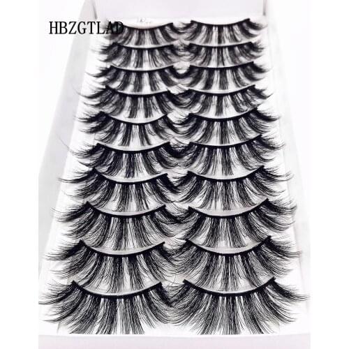 HBZGTLAD 10 pairs natural false eyelashes fake lashes long makeup 3d mink lashes eyelash extension mink eyelashes for beauty 91