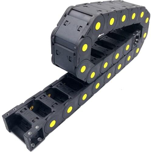 JFLO 30x50mm 1 Meter Nylon Towline Drag Chain Semi-enclosed Interior Opening Wire Carrier Cable Transmission Free shipping