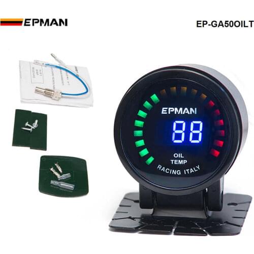 New Epman Racing 2"52mm Smoked Digital Color Analog Oil Temperature Meter with Sensor bracket For BMW 325ix M3 EP-GA50OILT