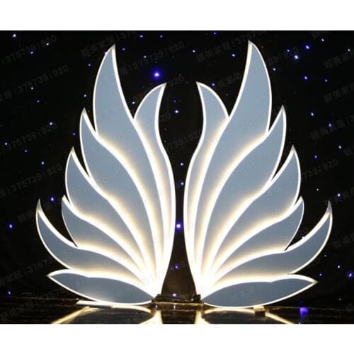 New PVC Wedding Goods, Sculpture Projects, Stage Arrangement, Three-dimensional Luminous Angel Wings