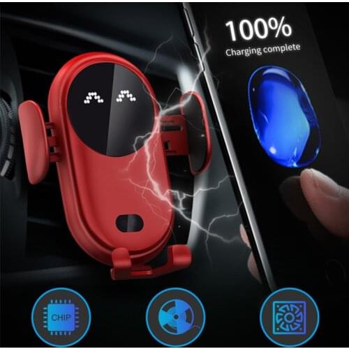 New Upgrade Automatic Clamping 10W Wireless Charger Car Holder Smart Infrared Sensor Air Vent Mount Mobile Phone Bracket Stand