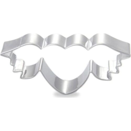 Fly Heart Cookie Cutter Stainless Steel Biscuit Knife Baking Fruit Kitchen Tools Mold Embossing Printing