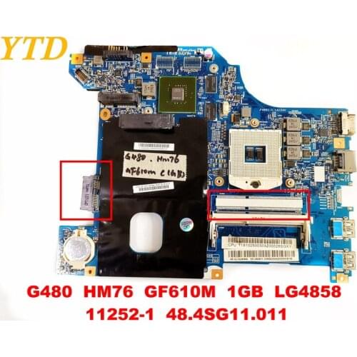 Original for Lenovo G480 laptop motherboard G480 HM76 GF610M 1GB LG4858 11252-1 48.4SG11.011 tested good free shipping