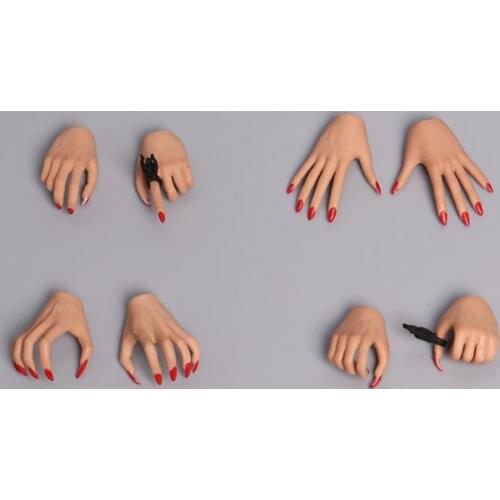 Eagle Claw Hand Type Figures 1/6 Female Head Color Nails Detachable Ring Model for 12" Female PH Pale/Suntan Skin Body