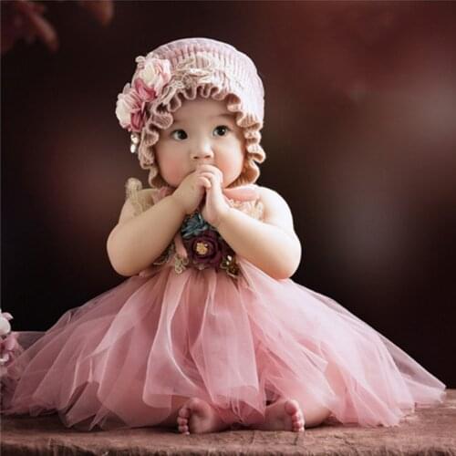 Princess Dress For Kids Wedding Elegant Party Tutu Cute Bow Children Birthday Lace Party Photography Clothing For Girls