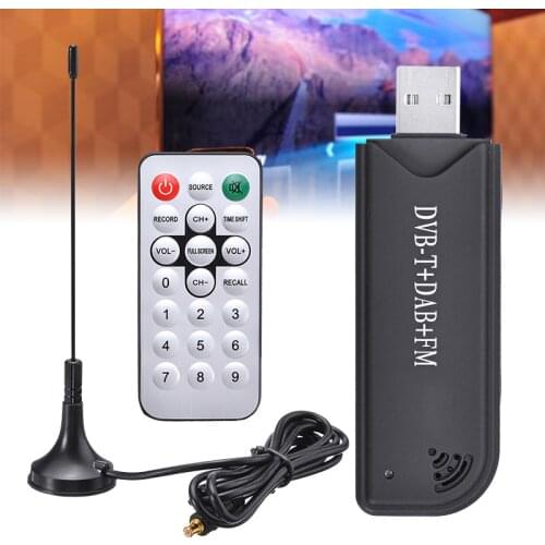 Pohiks Mini USB DVB-T TV Tuner Recorder Antenn With Remote Control For RTL2832U & FC0012 RTL-SDR & ADS-B Tuner Receiver Stick