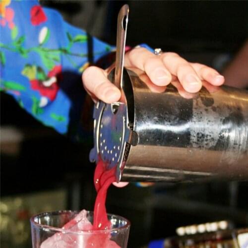 Portable Stainless Steel Cocktail Shaker Bar Ice Strainer Mixed Drink Bartender Filter Cover Lid Bar Tools Wine Accessories