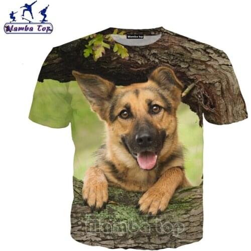 Mamba Top 3D Print German Shepherd Dog T Shirt Men Loyalty Animal Mans Tees Summer Funny Pets Fitness Sportswear Women Tshirt