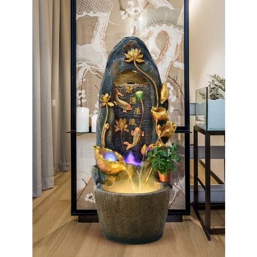 TTNewChinese Style Fengshui Ball Make a Fortune as Endless as Flowing Water Fountain Living RoomLucky Interior Decoration Floor