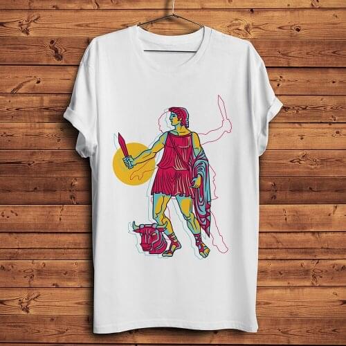 Vaporwave retro style Roman Hipster Minotaur funny t-shirt homme summer new t shirt men white casual tshirt unisex streetwear