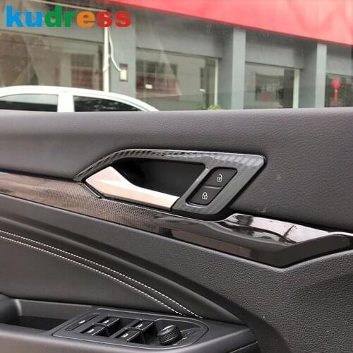 For Volkswagen Golf MK8 Pro R 2021 2022 Stainless Steel Inner Door Handle Bowl Cover Trim Car Interior Accessories 4pcs LHD