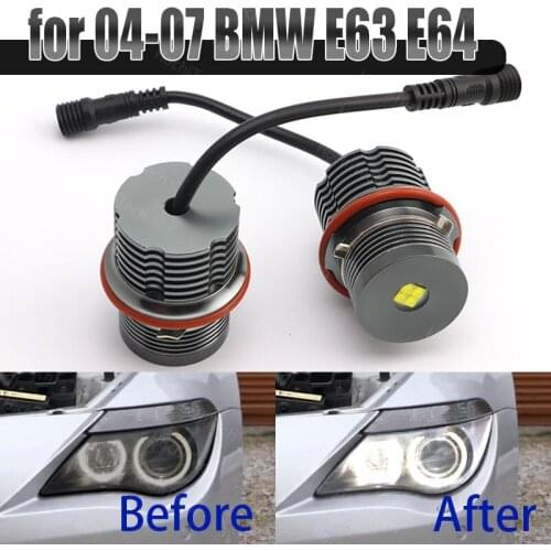 High Power Free Error for 04-07 BMW 6-series E63 E64 645Ci 650i White Angel Eyes Halo Ring Light Bulbs