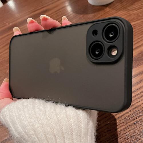 Wrist Strap Stand Phone Case For iPhone SE 2020 12 11Pro Max XR XS Max X 7 8 Plus 11Pro Shockproof Matte Transparent Back Cover