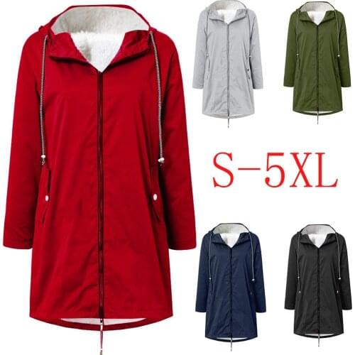 Winter Jacket Women Outdoor Solid Warm Thick Outdoor Plus Size Hooded Raincoat Windproof Hiking Outerwear Menteau Hiver @40