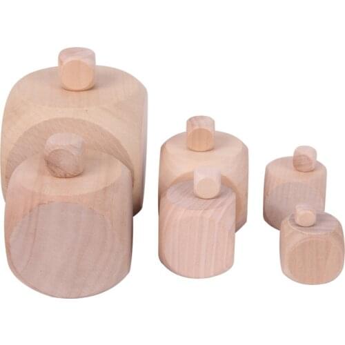 10Pcs/Set 6 Sided Blank Wood Dice Party Family DIY Games Printing Engraving Kid Toys
