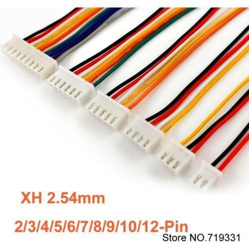 10pcs XH 2.54m 2P/3P/4P/P/5P/12P Charger Cable for Lipo Battery XH Connector Adapter Plug Balance Changer Wire