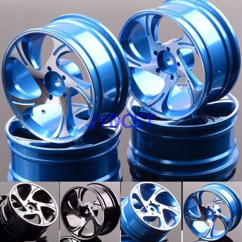 1058 4PCS Aluminum On-Road Drift 5 Spoke Wheels/Rims For RC 1/10 Sakura HSP Tamiya