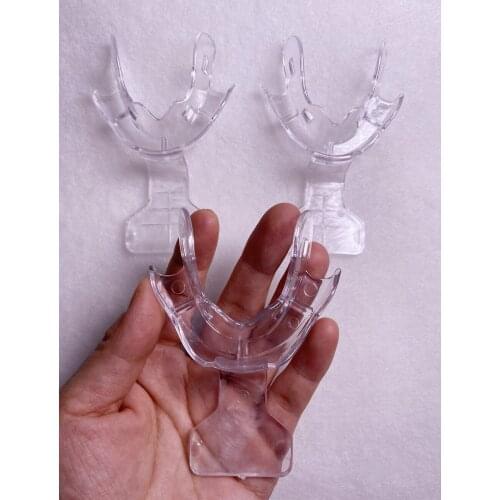 10Sets Dental Frame Cut Back Impression Trays Edentulous Jaw Large+Medium Plastic 1Set/2Pcs