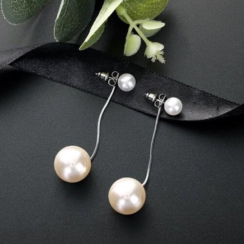 Promotion Earings Oorbellen 2021 New Long Size Pearl Earrings South Korea Joker Web Celebrity Pendant Female Temperament Brincos