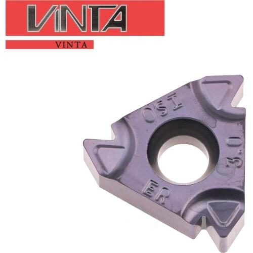 Free shipping external threading turning insert 16ERM 3.00ISO IC908 thread 3mm CNC tungsten carbide cutting tools 10pcs/lot