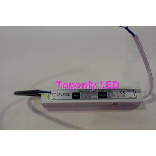 DC12/24v 20w led power supply,ip67 waterproof aluminum shell led light driver CE&ROHS,life>50,000hours,100pcs/lot free shipping