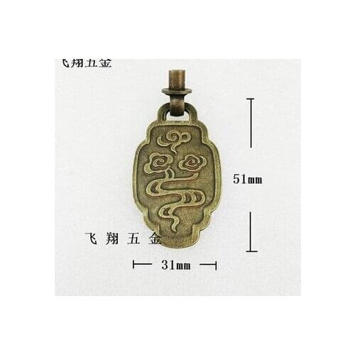 Hardware accessories Drawer handle brass bronze jewelry box handle decoration