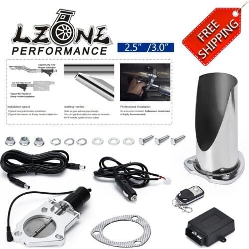 2.5" / 3" Electric Stainless Steel Exhaust System Exhaust Cutout Valve With Remote Control Be Cut Pipe Exhaust CutOut