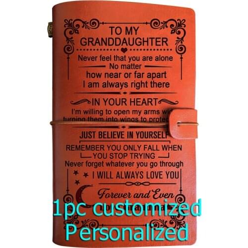 Engraved Leather journal personalized gifts to my husband BJ174 Customized Notebook A5 Dropshipping Supplier US Store Diary