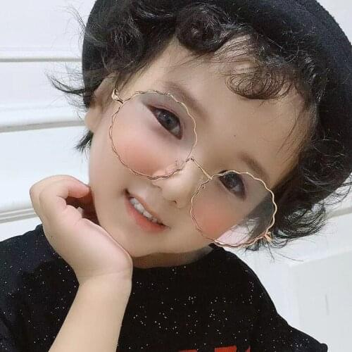 Round Sunglasses Girls Boys Colorful Mirror Vintage Children Glasses Concave Shape Personality Anti-UV Street Beat Kid