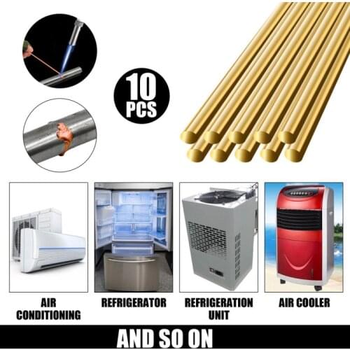10PCS Brass Brazing Rods Electrode 1.6mm/2.0mm 33cm Soldering Rod Low Temperature Welding Wire No Need Solder Powder